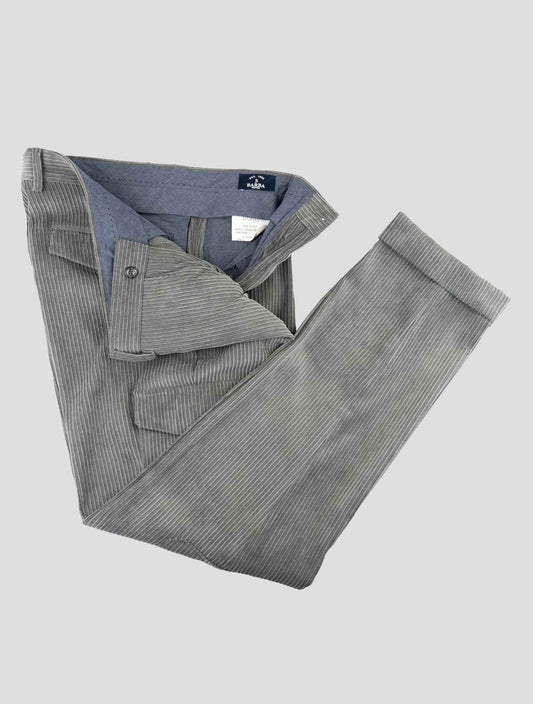 Barba Napoli Gray Pl Nylon Ea Cargo Velvet Pants