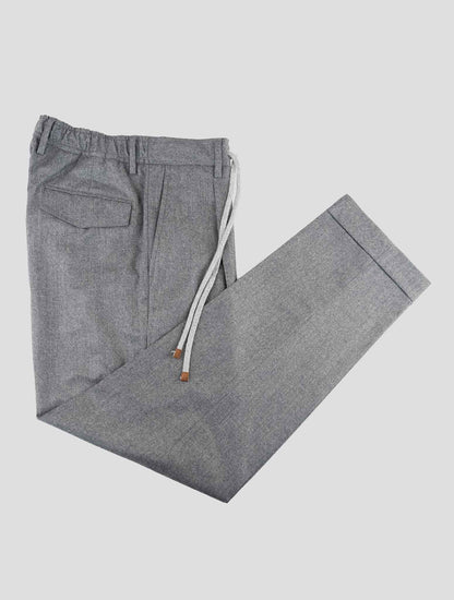 Barba Napoli Gray Virgin Wool Pants