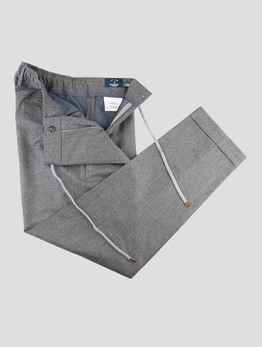Barba Napoli Gray Virgin Wool Pants