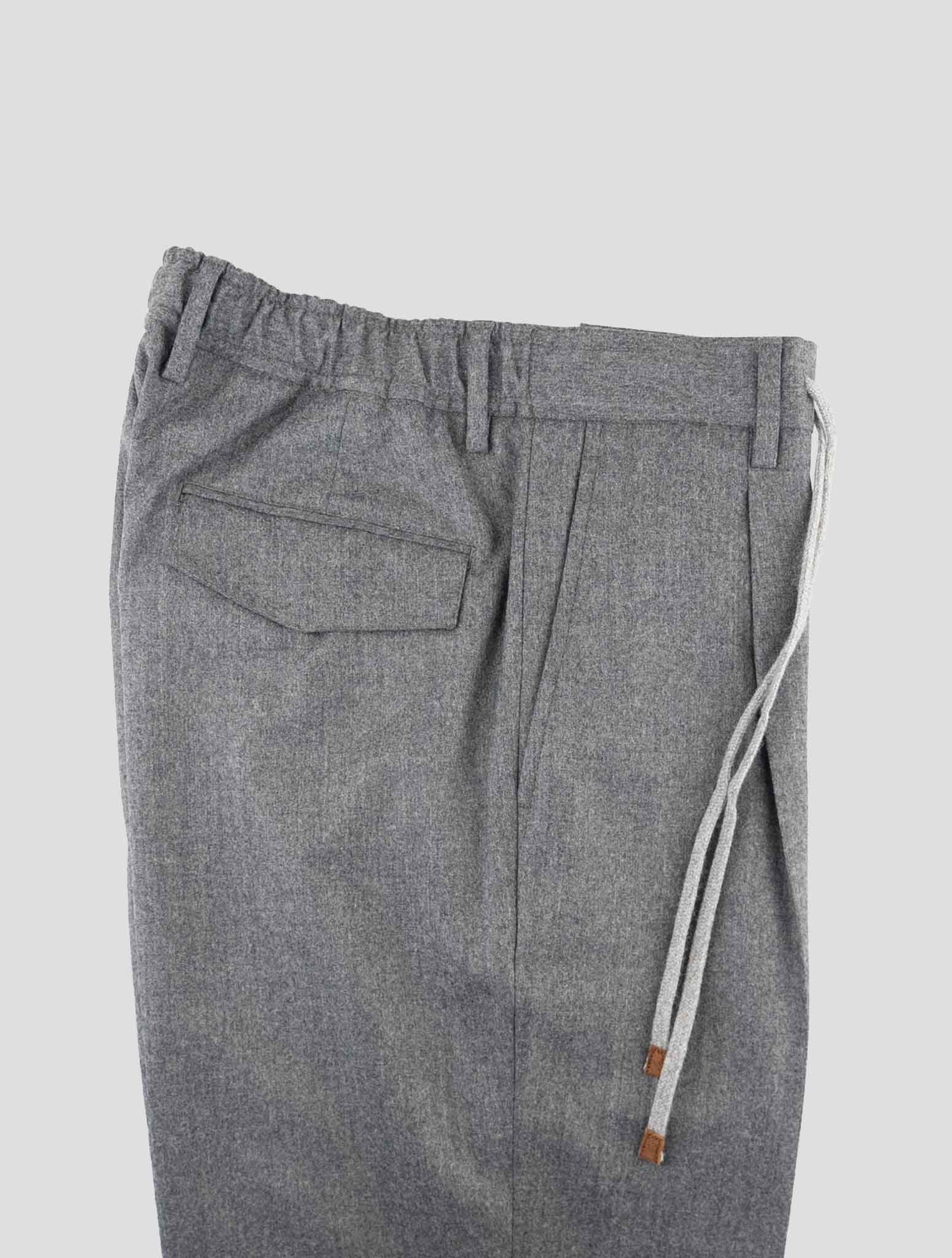 Barba Napoli Gray Virgin Wool Pants