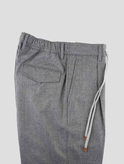 Barba Napoli Gray Virgin Wool Pants