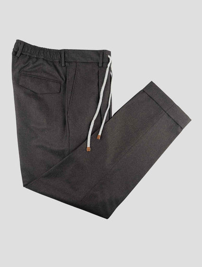 Barba Napoli Dark Brown Virgin Wool Pants