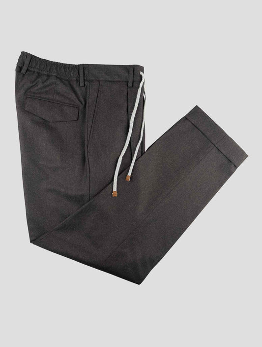 Barba Napoli Dark Brown Virgin Wool Pants
