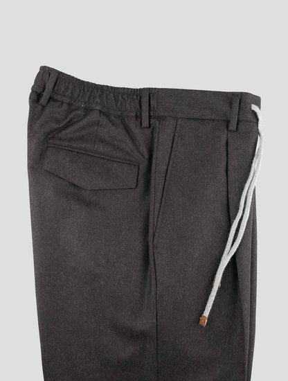 Barba Napoli Dark Brown Virgin Wool Pants