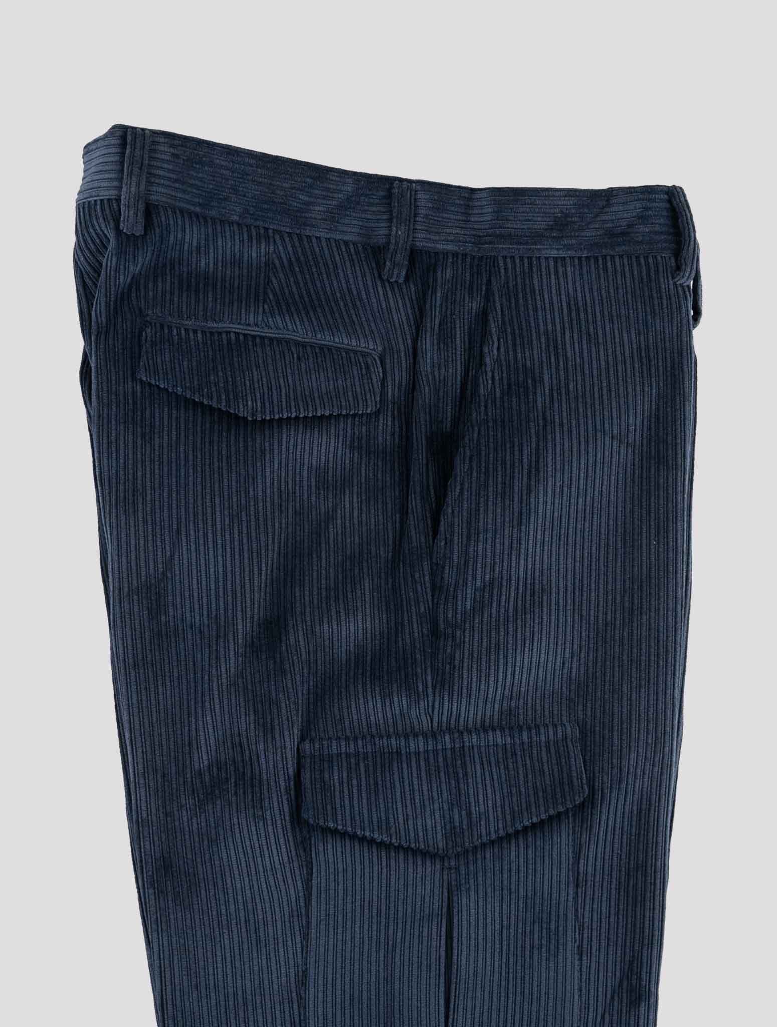 Barba Napoli Blue Pl Nylon Ea Cargo Velvet Pants