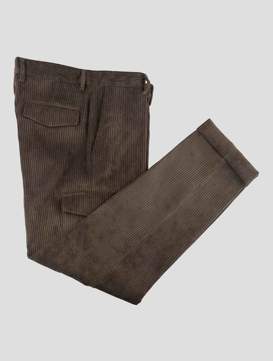 Barba Napoli Brown Pl Nylon Ea Cargo Velvet Pants
