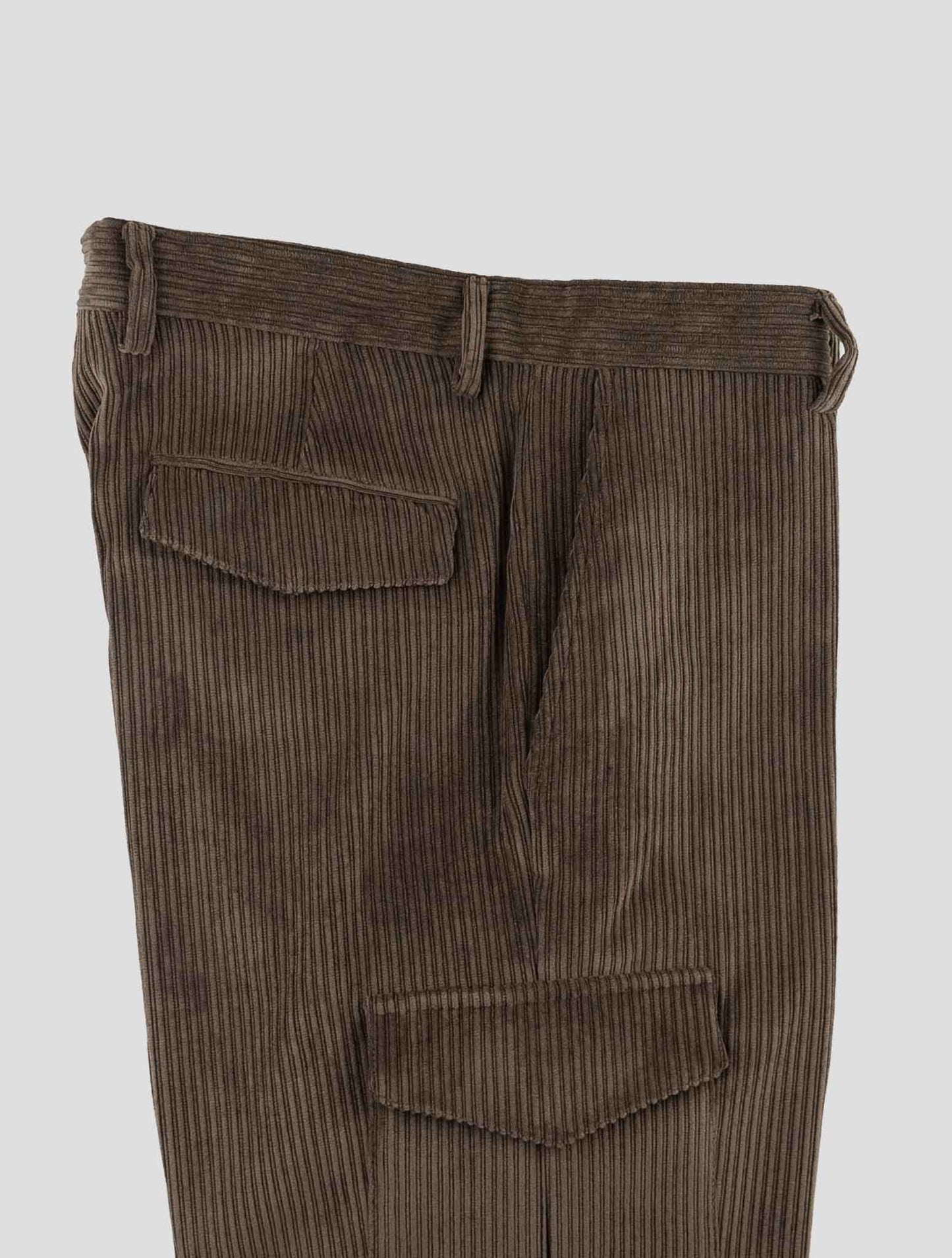 Barba Napoli Brown Pl Nylon Ea Cargo Velvet Pants