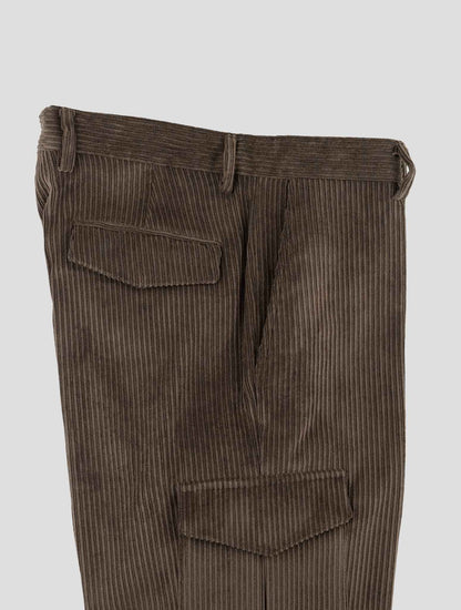 Barba Napoli Brown Pl Nylon Ea Cargo Velvet Pants