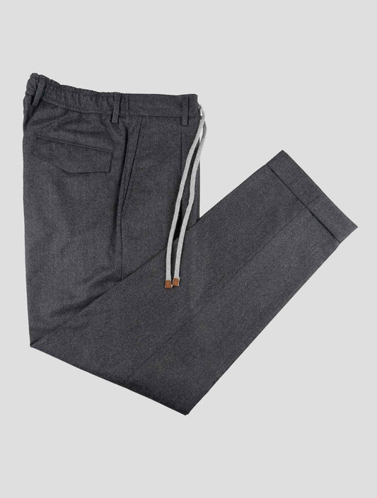 Barba Napoli Dark Gray Virgin Wool Pants