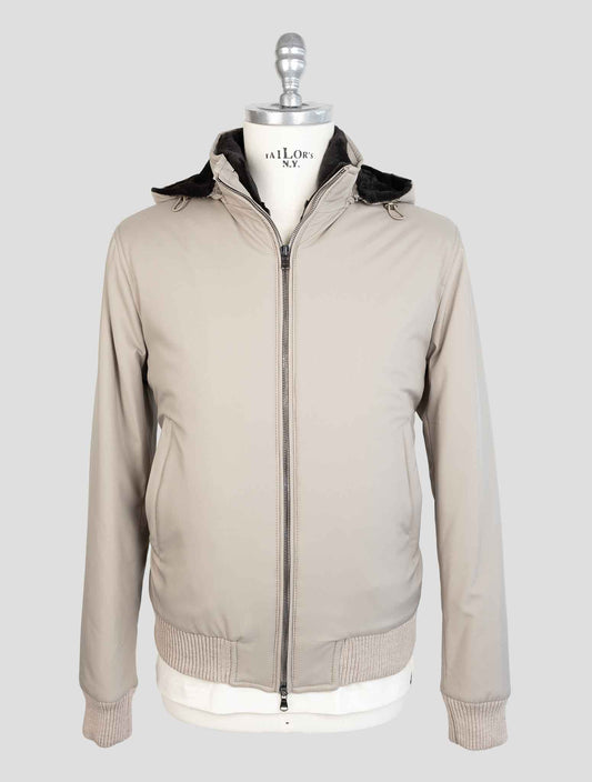 Barba Napoli Taupe Pl Pu Lapin Coat