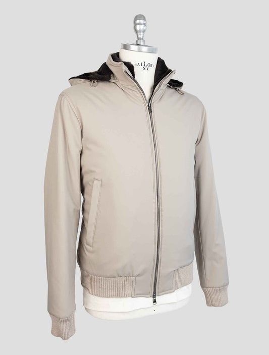 Barba Napoli Taupe Pl Pu Lapin Coat