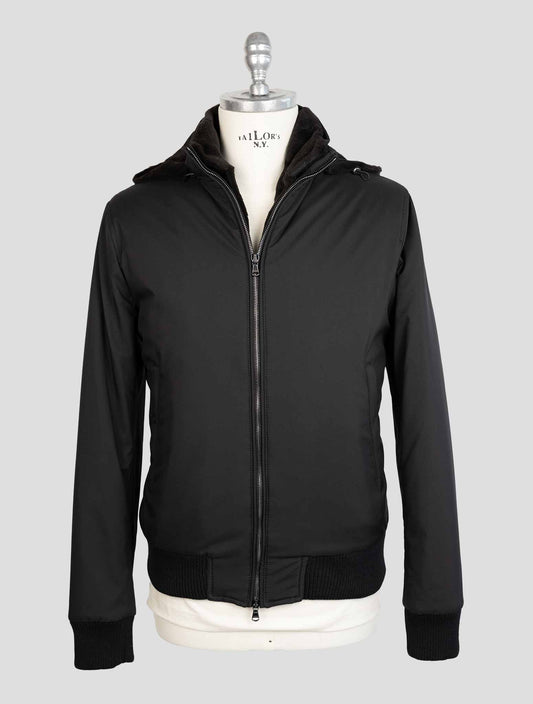 Barba Napoli Black Pl Pu Lapin Coat