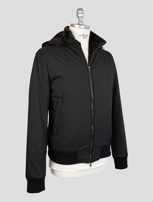 Barba Napoli Black Pl Pu Lapin Coat