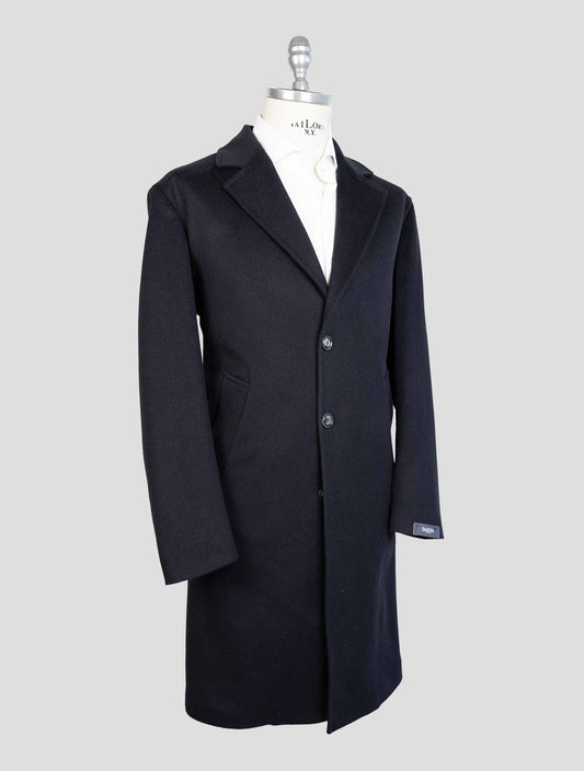 Barba Napoli Blue Virgin Wool Overcoat
