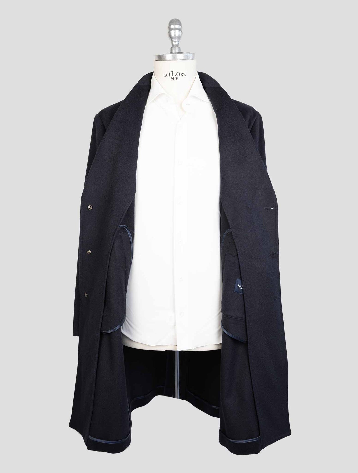 Barba Napoli Blue Virgin Wool Overcoat