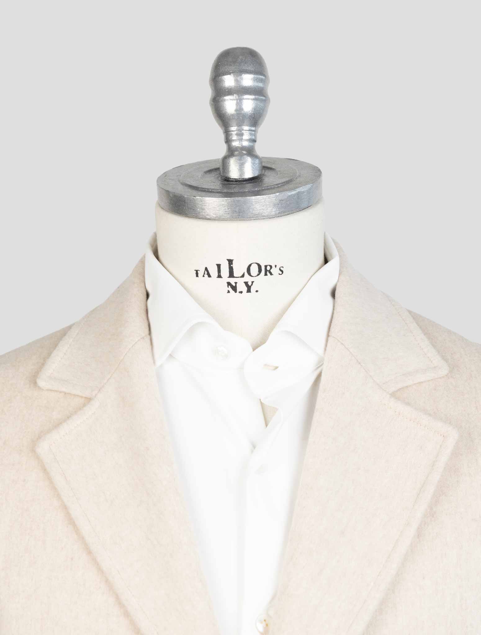 Barba Napoli Beige Virgin Wool Overcoat