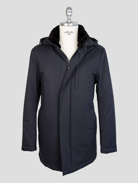 Barba Napoli Blue Pl Pu Coypu Overcoat