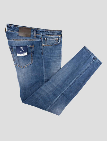 Barba Napoli Blue Cotton Jeans