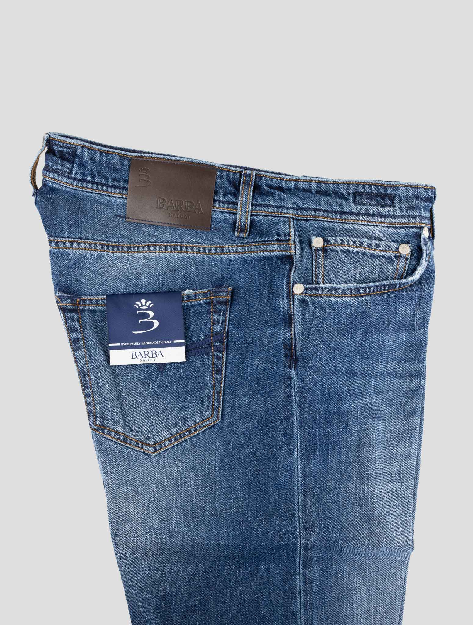 Barba Napoli Blue Cotton Jeans