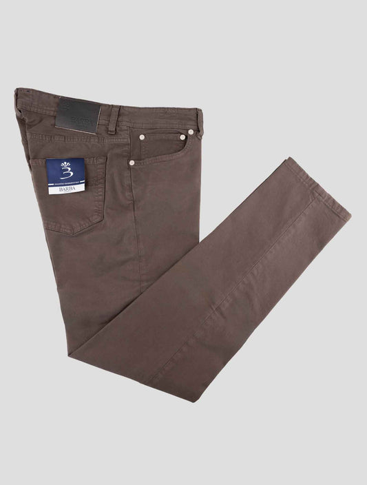 Barba Napoli Brown Cotton Ea Jeans