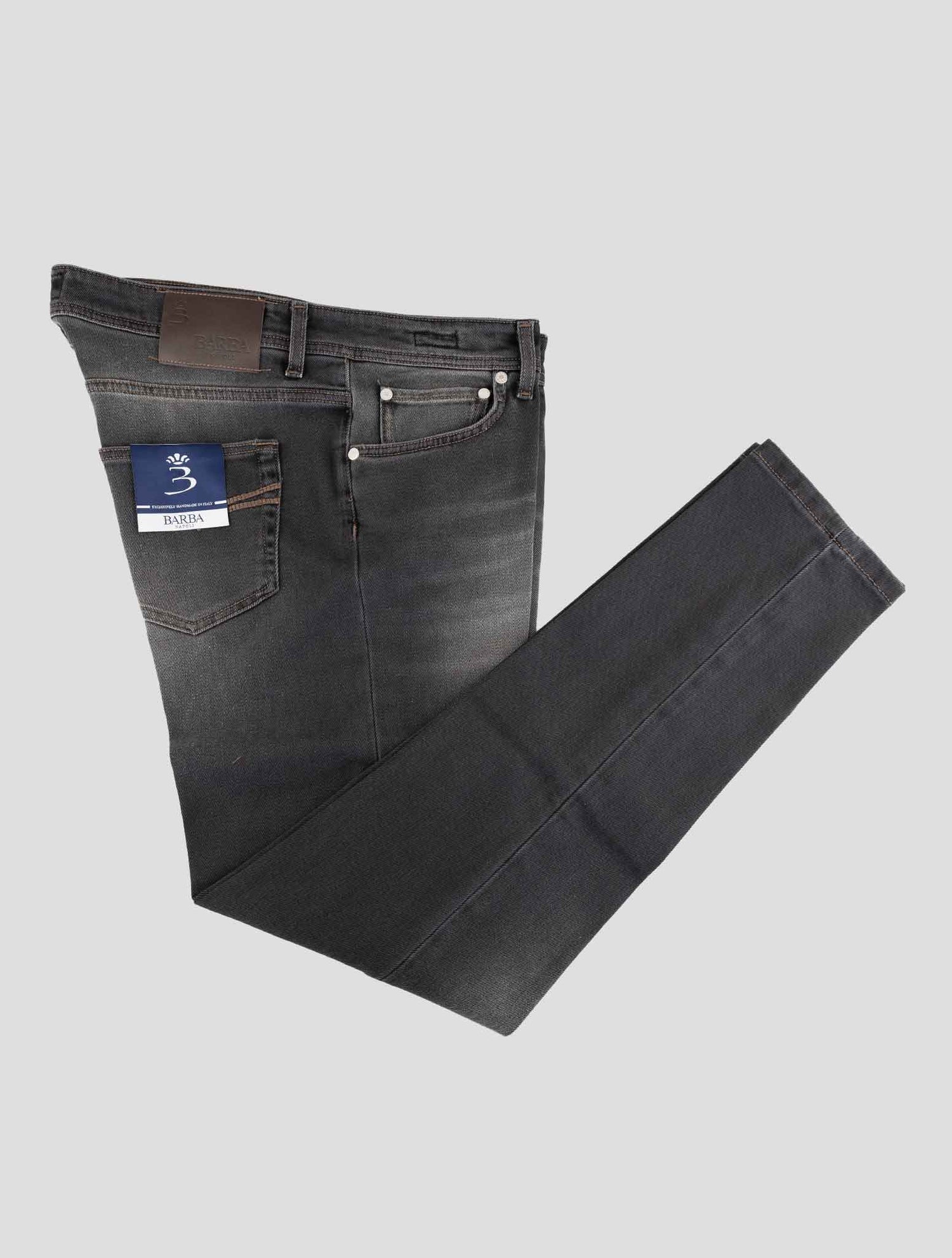Barba Napoli Dark Gray Cotton Ea Jeans