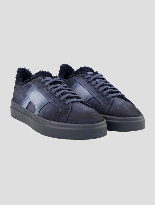 Santoni Blue Shearling Leather Sneakers alternative winter sneaker option