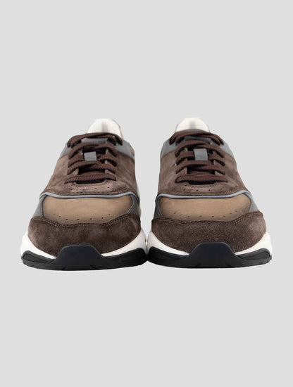 Santoni Multicolor Leather Suede Sneakers