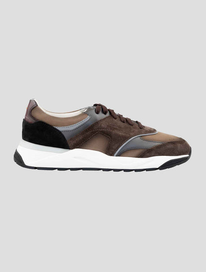 Santoni Multicolor Leather Suede Sneakers