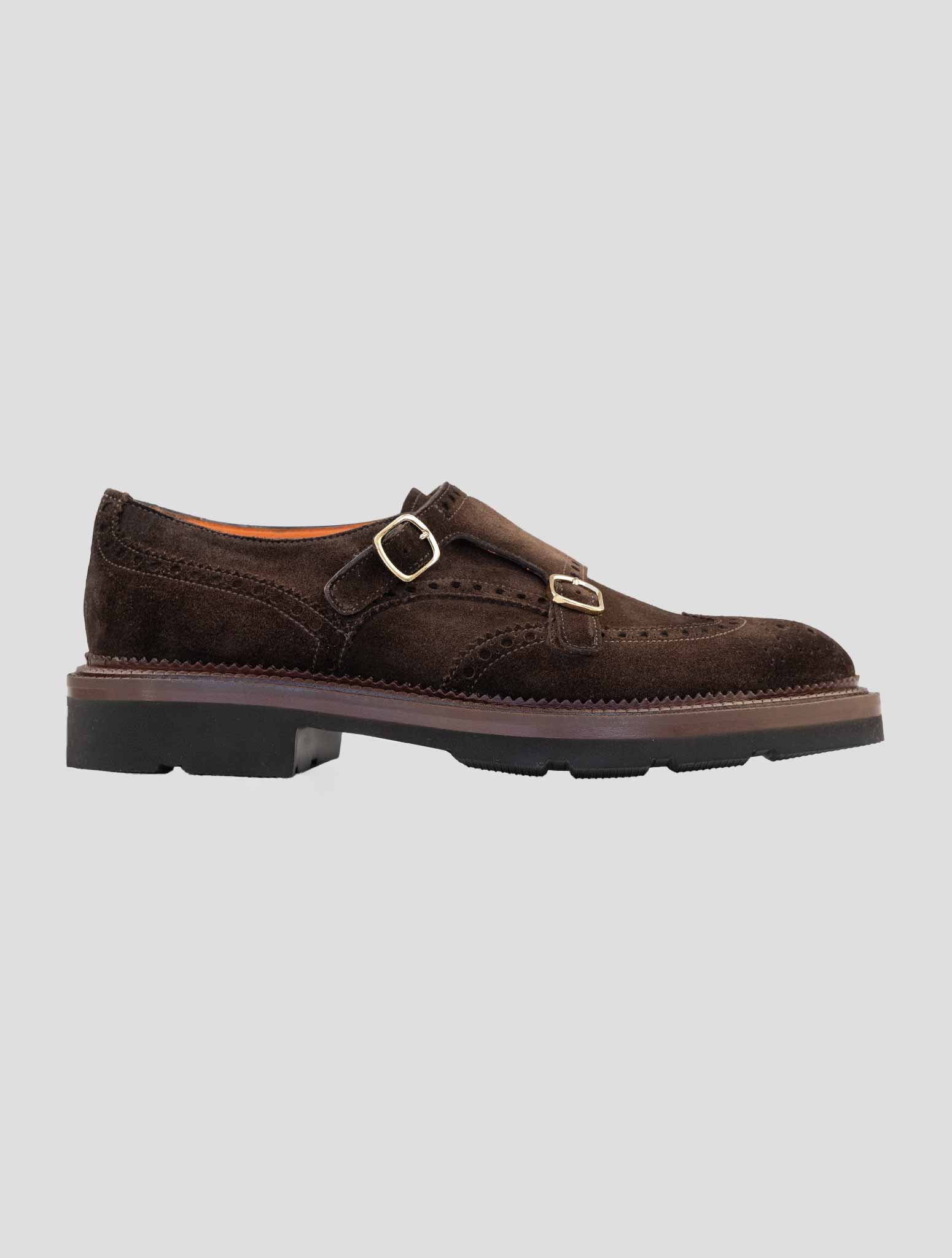 santoni brown dress shoes Santoni Men's Dark Brown Leather Easy Lace-up, Size: 9.5