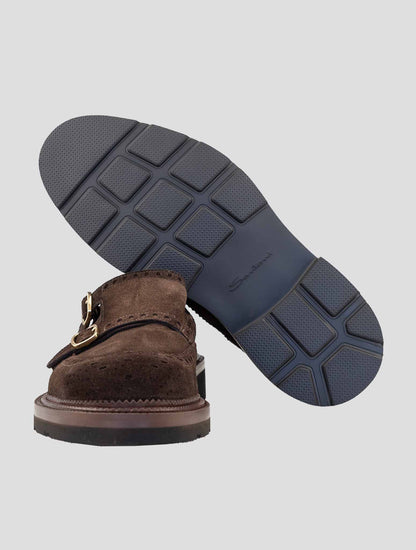 Santoni Brown Leather Suede Dress Shoes – 2Men - Main Image