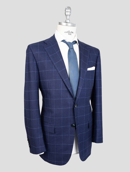 Kiton Blue Virgin Wool Cashmere Suit