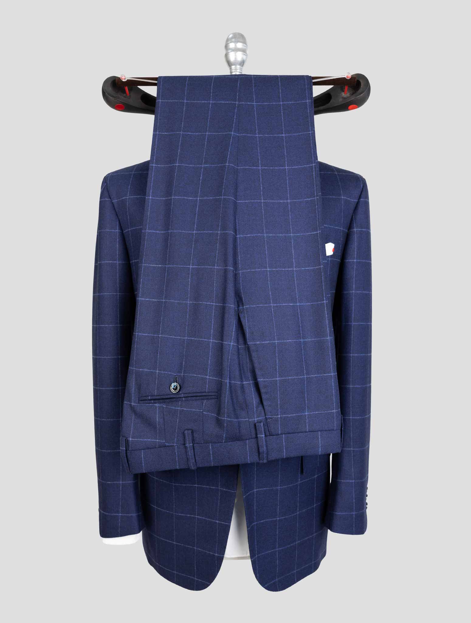 Kiton Blue Virgin Wool Cashmere Suit