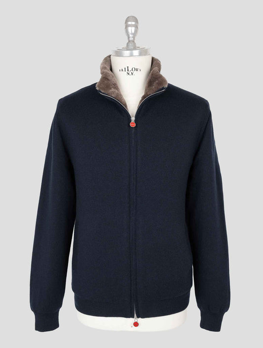 Kiton Blue Cashmere Sheep Coat