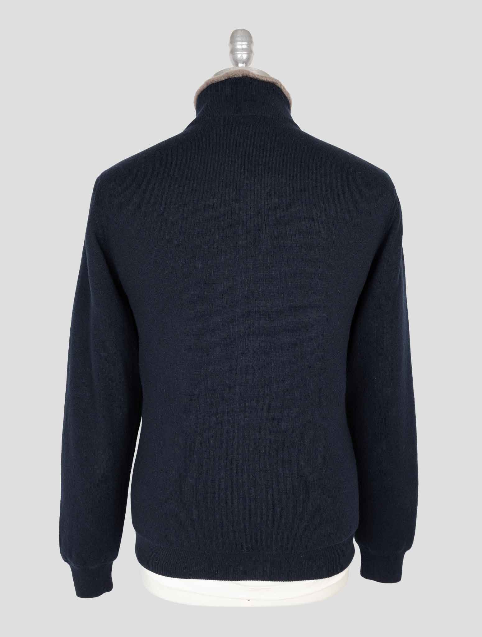 Kiton Blue Cashmere Sheep Coat