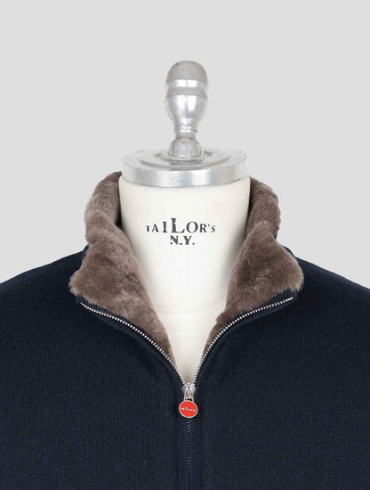Kiton Blue Cashmere Sheep Coat