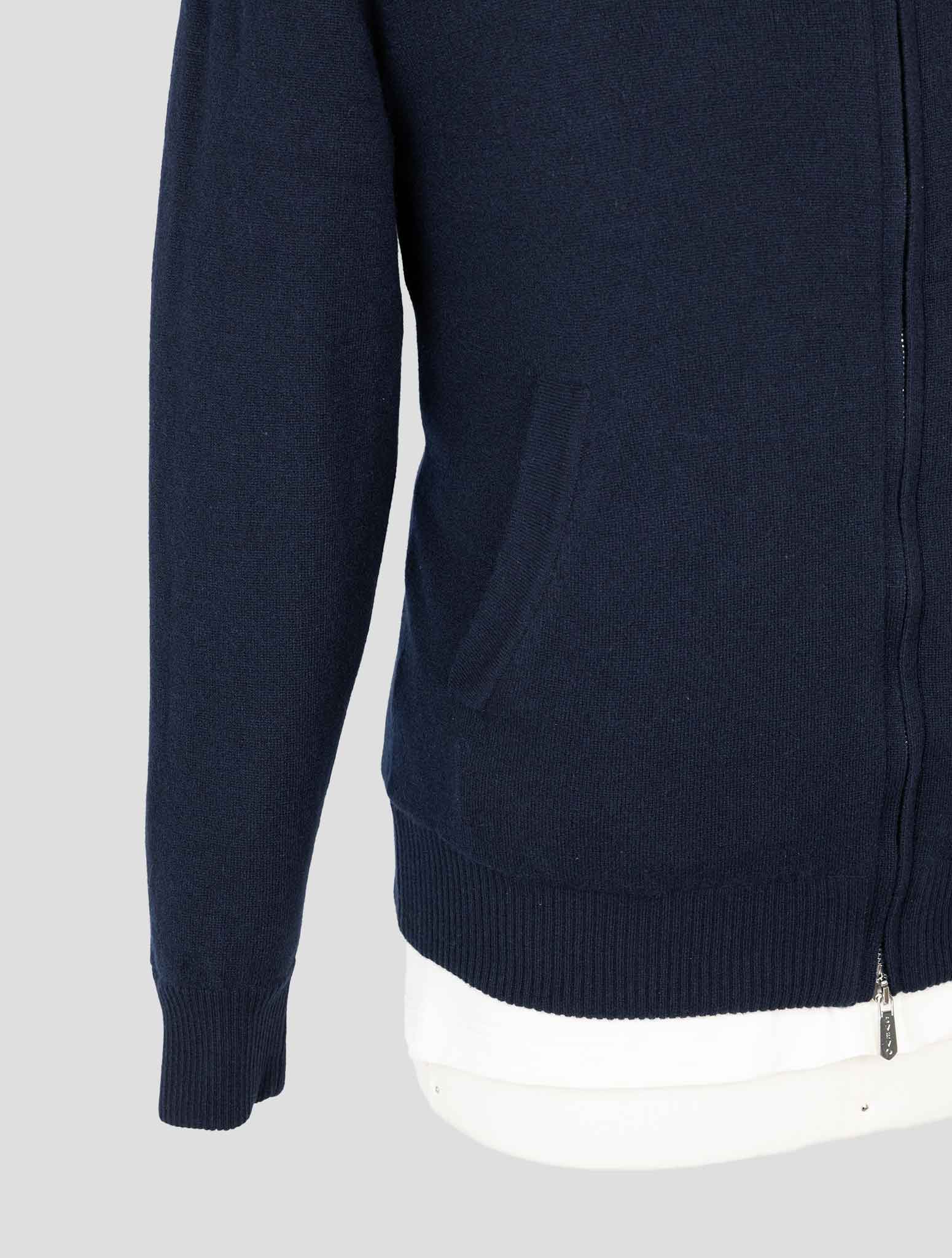 Svevo Blue Cashmere Fur Cashmere Sweater Coat