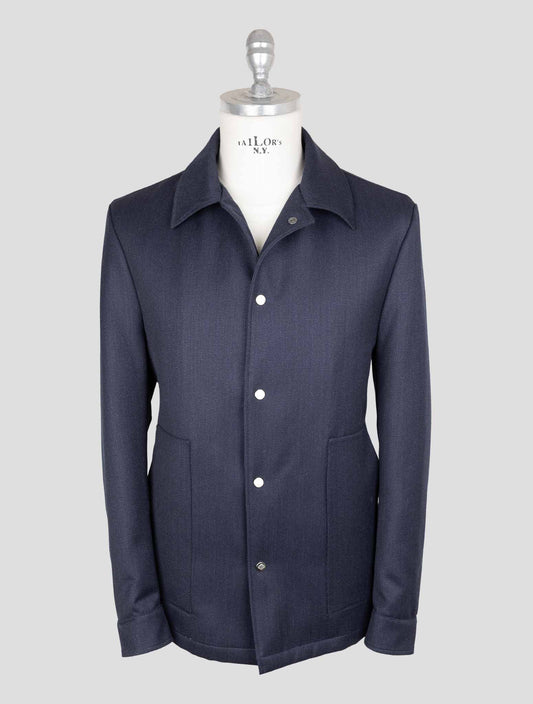 Luigi Borrelli Blue Virgin Wool Coat