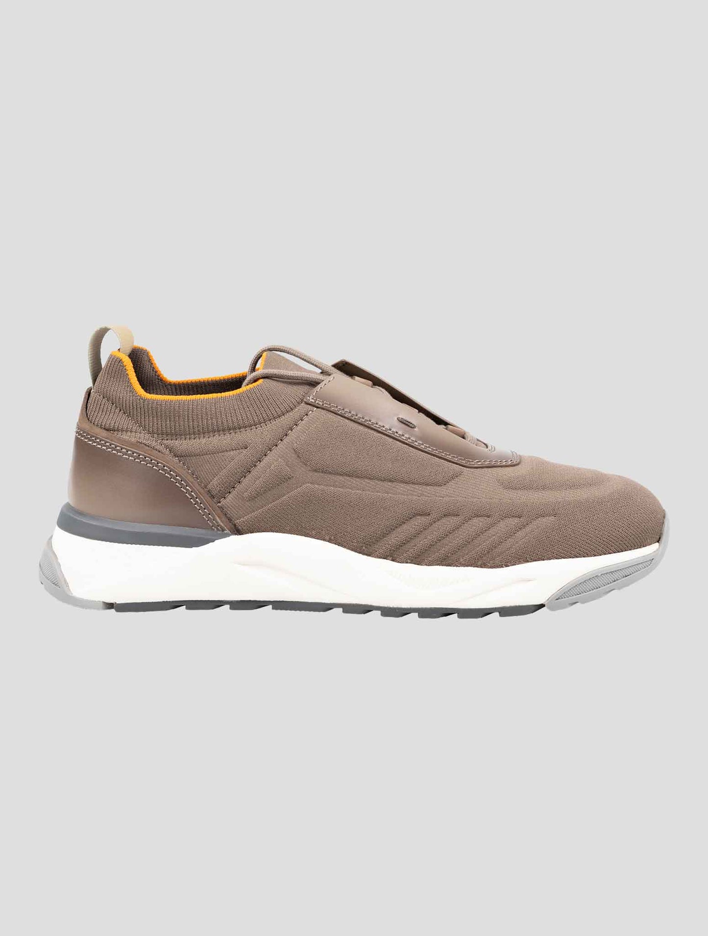 Santoni Brown Nylon Sneakers