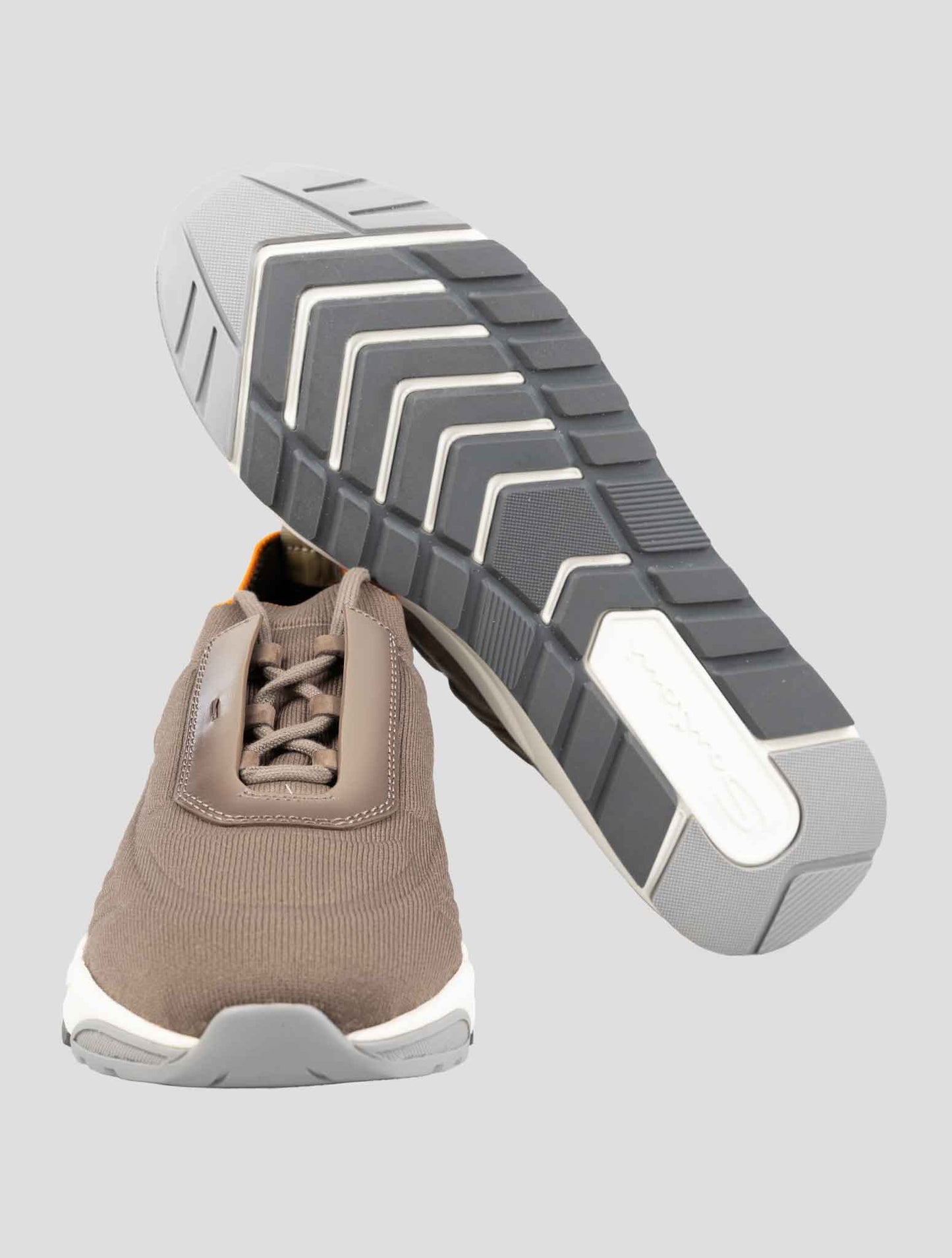 Santoni Brown Nylon Sneakers