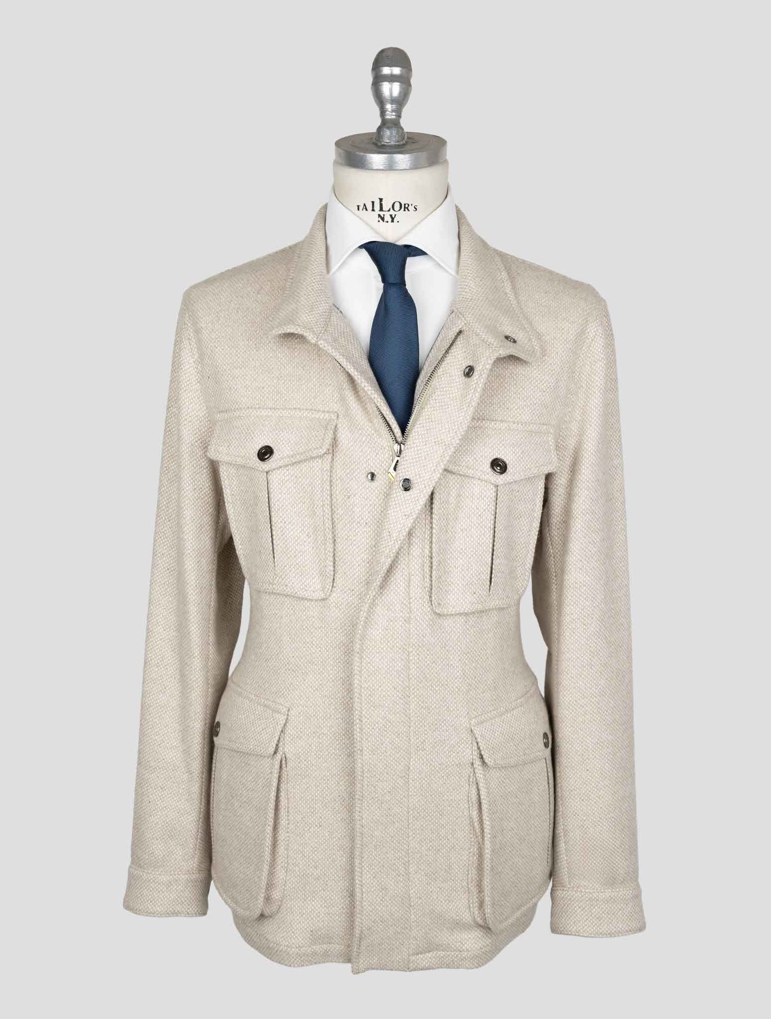 Sartorio Napoli Beige Cashmere Silk Coat