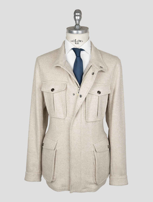 Sartorio Napoli Beige Cashmere Silk Coat