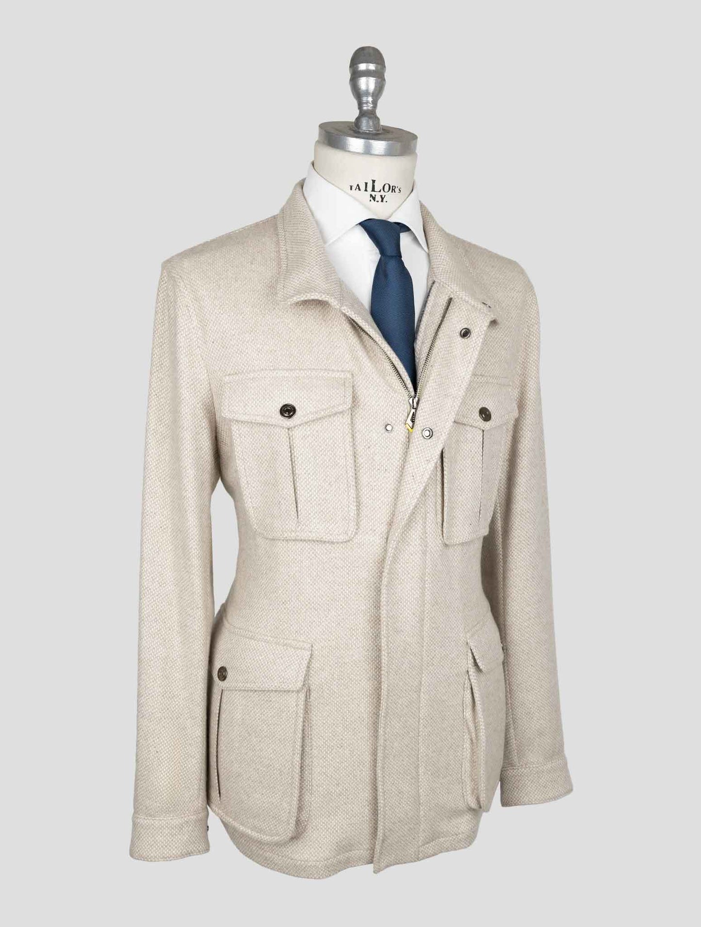 Sartorio Napoli Beige Cashmere Silk Coat