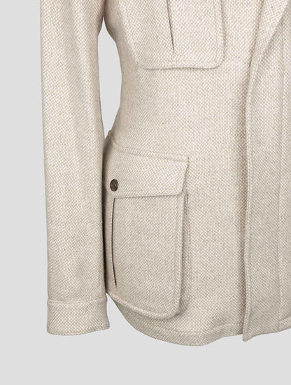 Sartorio Napoli Beige Cashmere Silk Coat