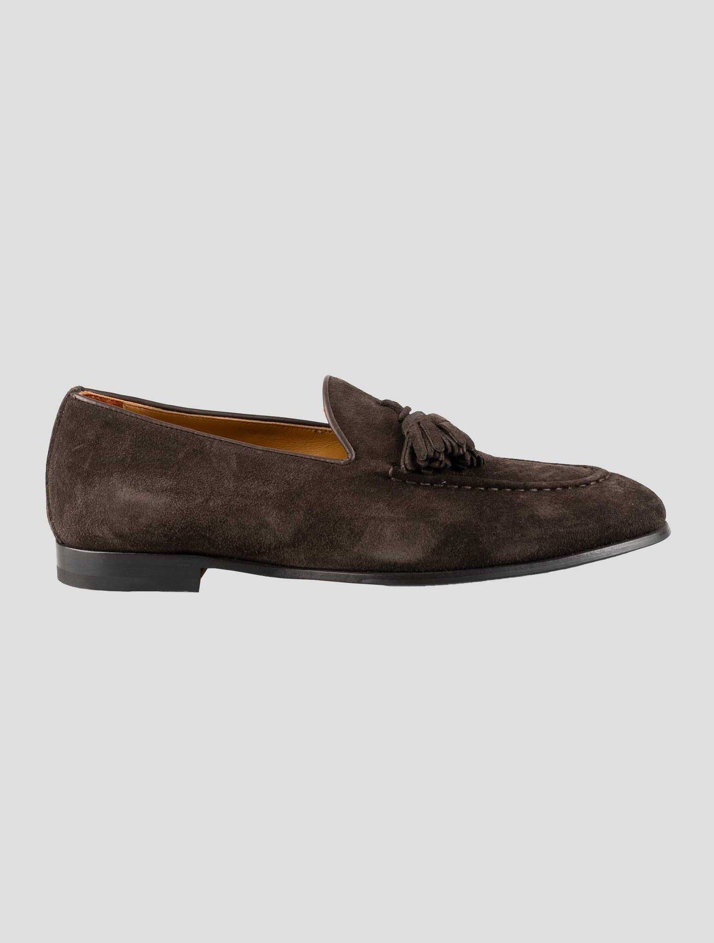 Kiton Brown Leather Suede Loafers