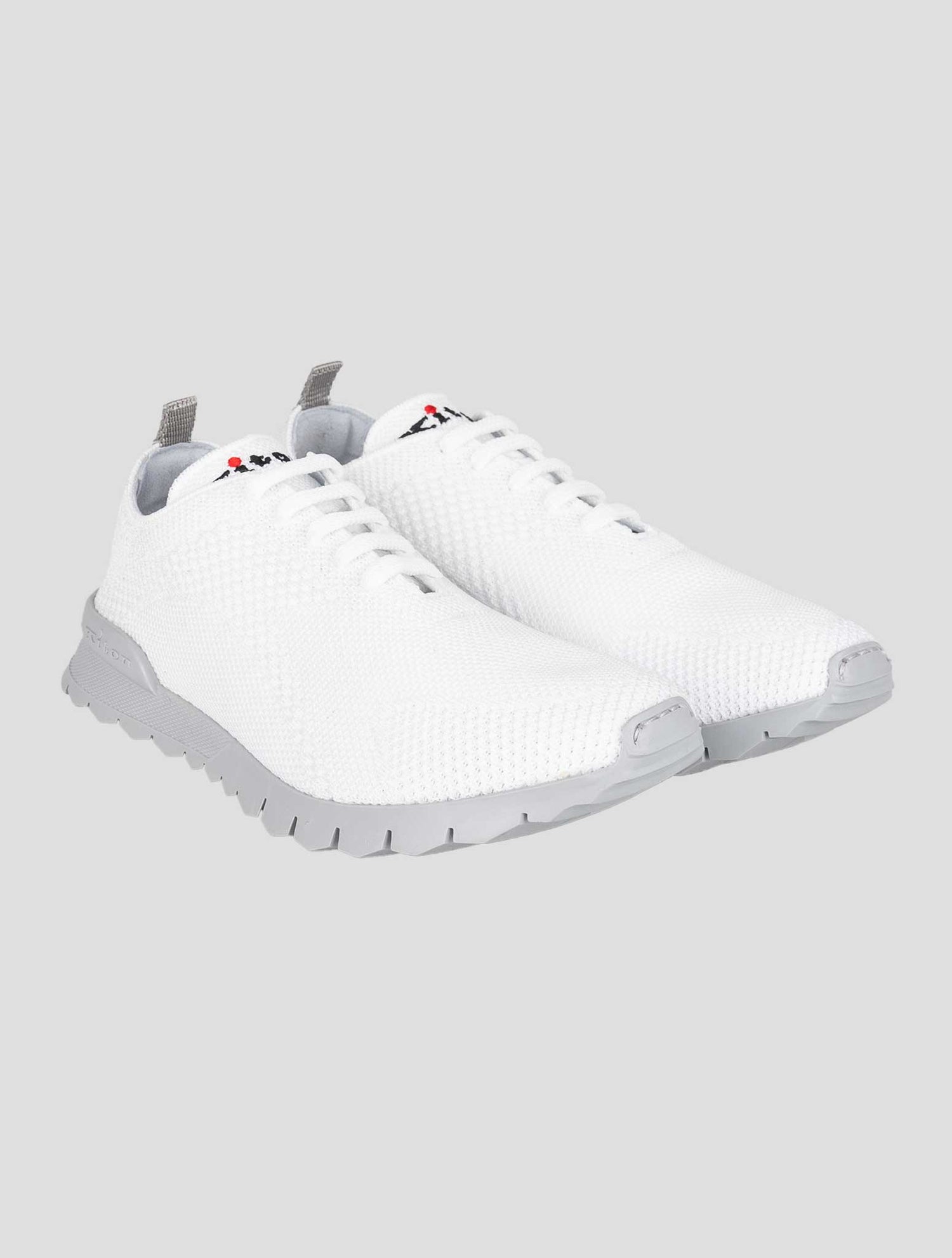 Kiton White Cotton Ea Sneakers
