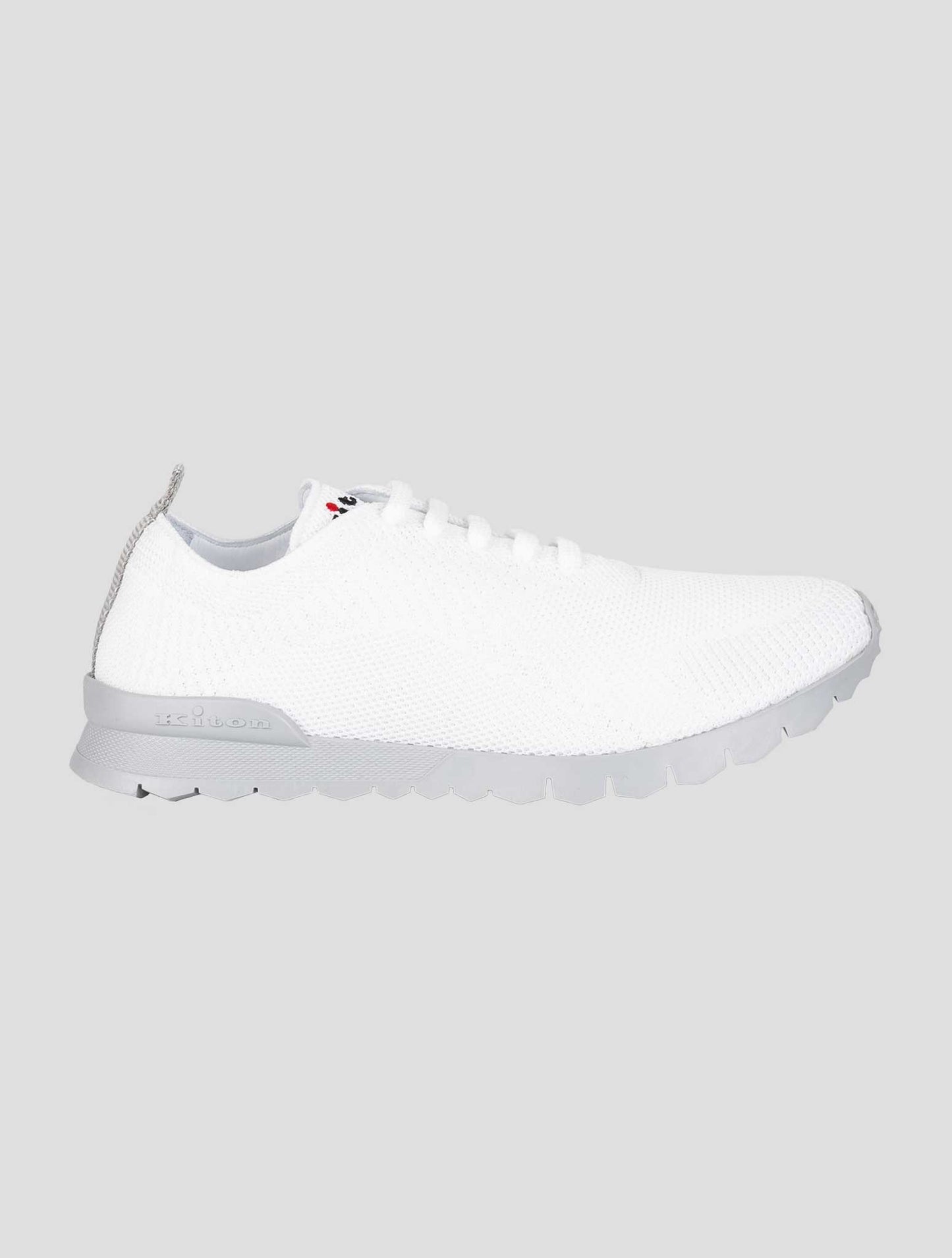 Kiton White Cotton Ea Sneakers