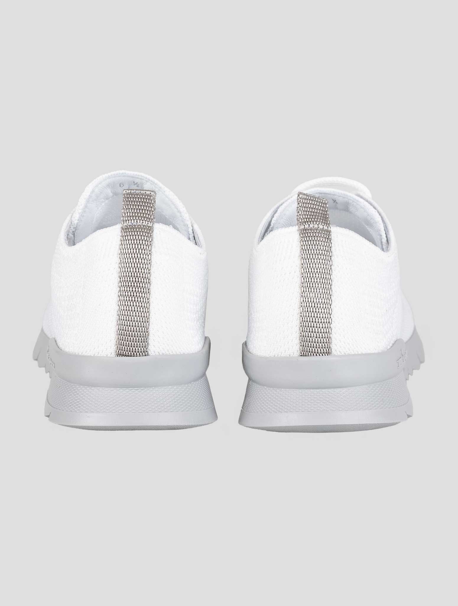 Kiton White Cotton Ea Sneakers