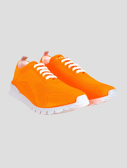Kiton Orange Cotton Ea Sneakers