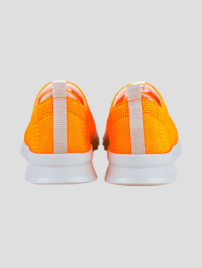 Kiton Orange Cotton Ea Sneakers
