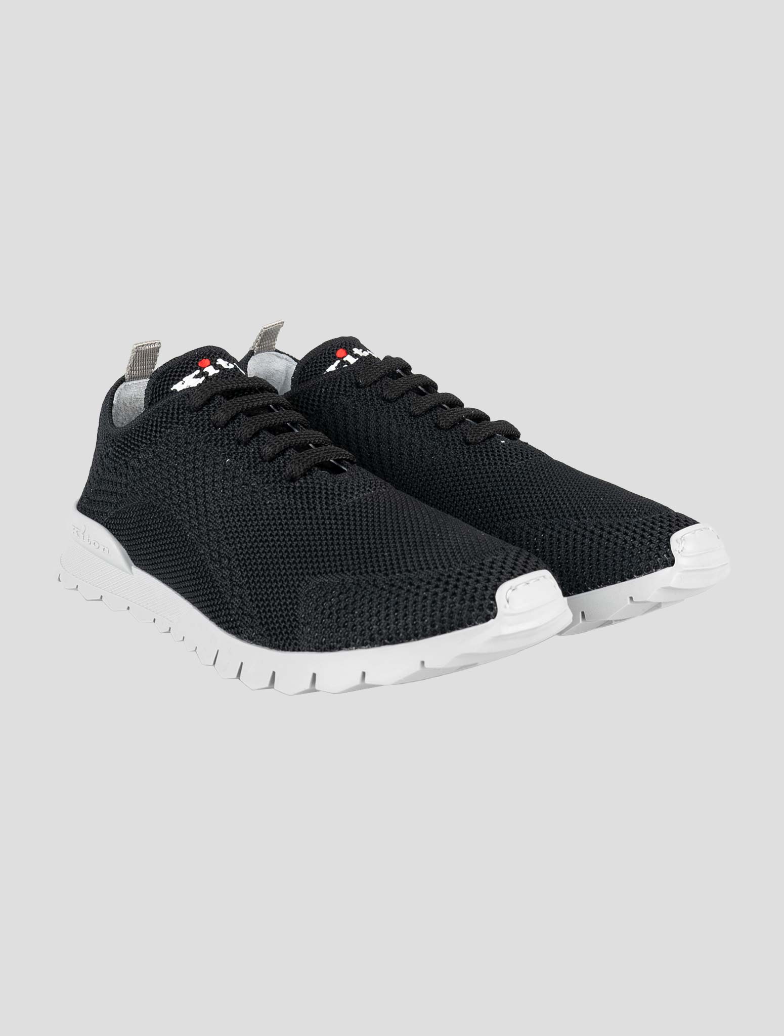 Kiton Black Cotton Ea Sneakers